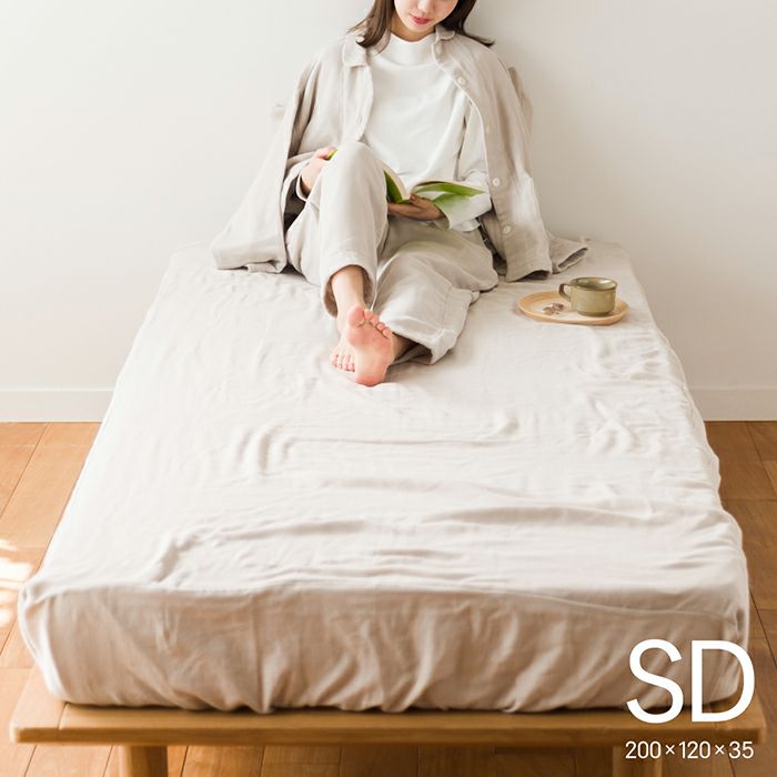 クムコ 和さらし4重ガーゼ ボックスシーツ (セミダブル) | おもてなし