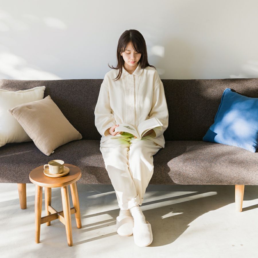 期間限定☆20％OFF】クムコ 湯洗い4重ガーゼパジャマ キナリ | ガーゼ