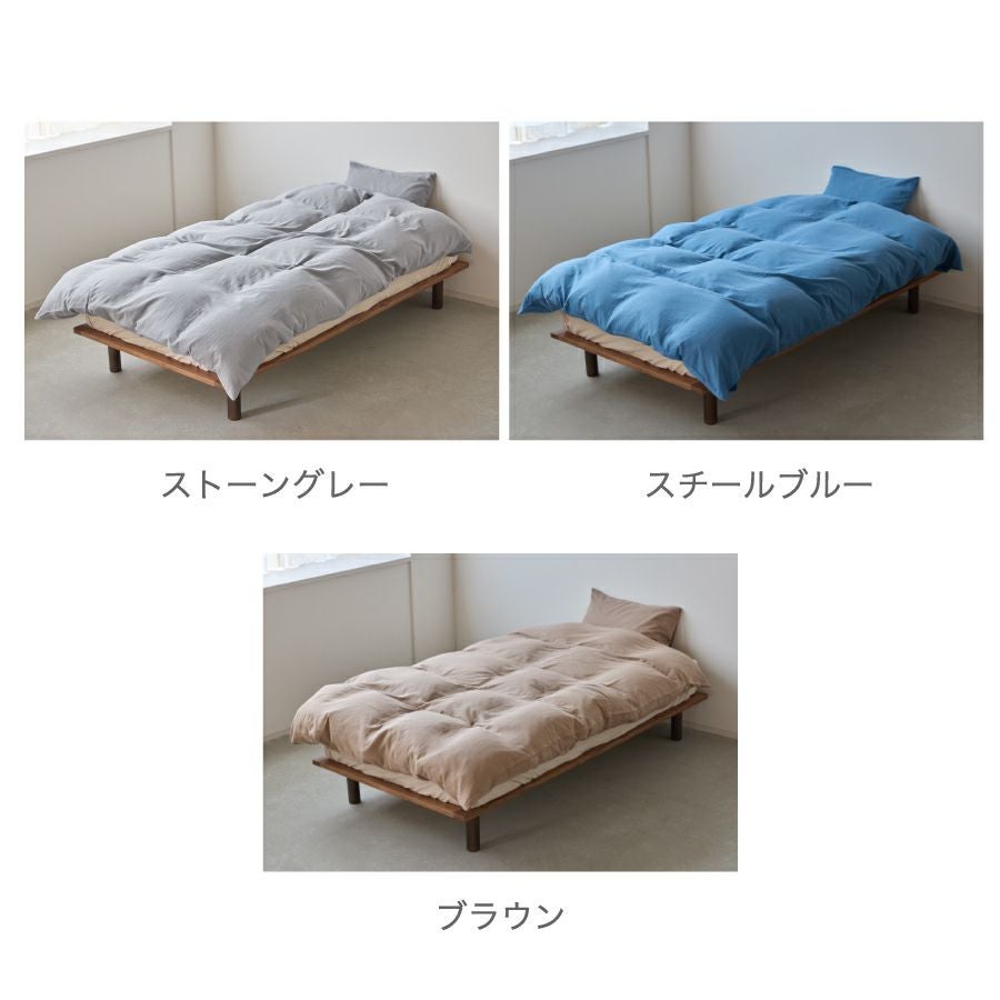 Wasaraf 和さらし2重ガーゼ ボックスシーツ シングル 100×200×27cm