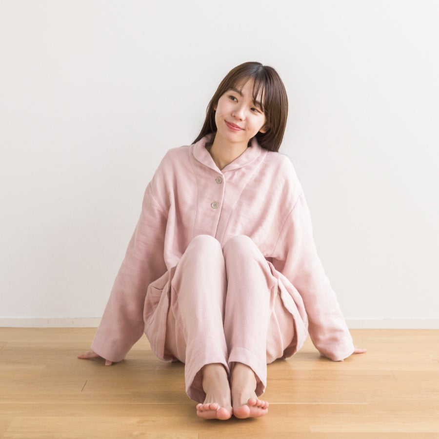 にゃこむオーダーページ 期間限定☆20％OFF】クムコ 4重ガーゼ長袖パジャマ 上下セット
